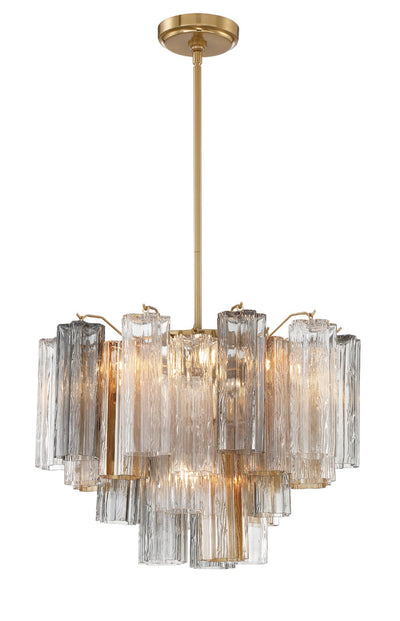 Addis 6 Light Aged Brass Chandelier Chandelier Crystorama