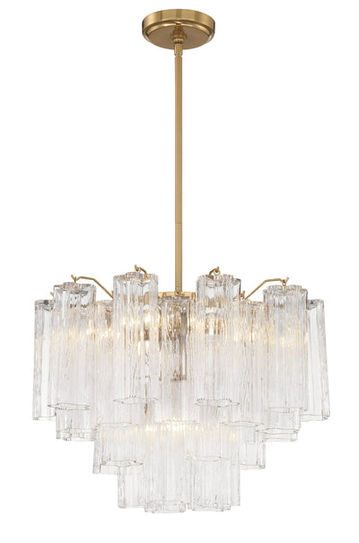 Addis 6 Light Aged Brass Chandelier Chandelier Crystorama