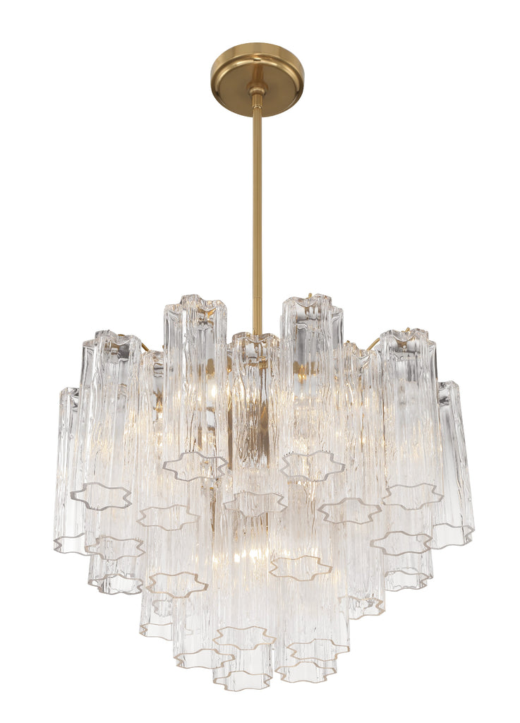 Addis 6 Light Aged Brass Chandelier Chandelier Crystorama