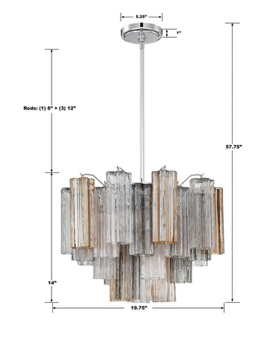 Addis 6 Light Polished Chrome Chandelier Chandelier Crystorama