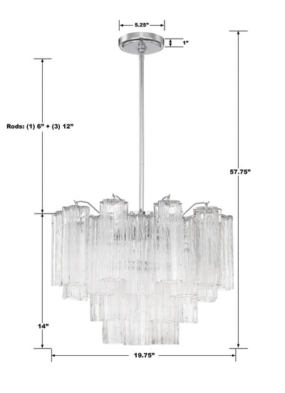 Addis 6 Light Polished Chrome Chandelier Chandelier Crystorama