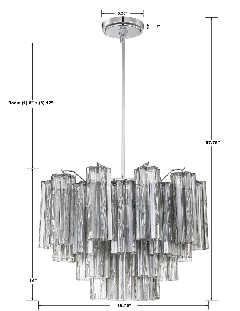 Addis 6 Light Polished Chrome Chandelier Chandelier Crystorama