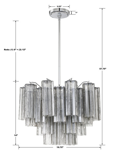 Addis 6 Light Polished Chrome Chandelier Chandelier Crystorama