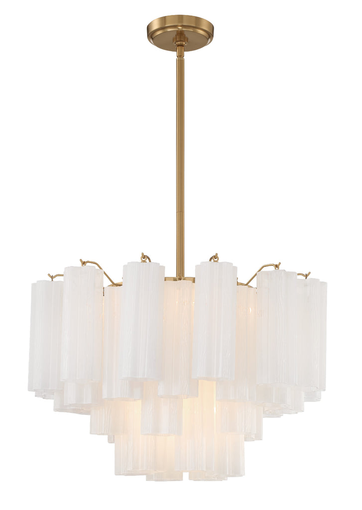 Addis 9 Light Aged Brass Chandelier Chandelier Crystorama