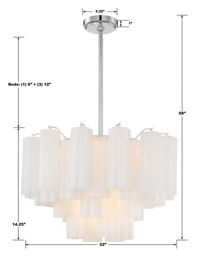 Addis 9 Light Polished Chrome Chandelier Chandelier Crystorama