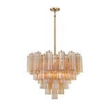 Addis 12 Light Aged Brass Chandelier Chandelier Crystorama