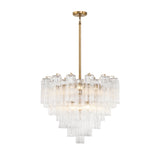 Addis 12 Light Aged Brass Chandelier Chandelier Crystorama