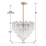 Addis 12 Light Aged Brass Chandelier Chandelier Crystorama