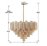 Addis 16 Light Aged Brass Chandelier Chandelier Crystorama