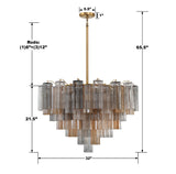 Addis 16 Light Aged Brass Chandelier Chandelier Crystorama