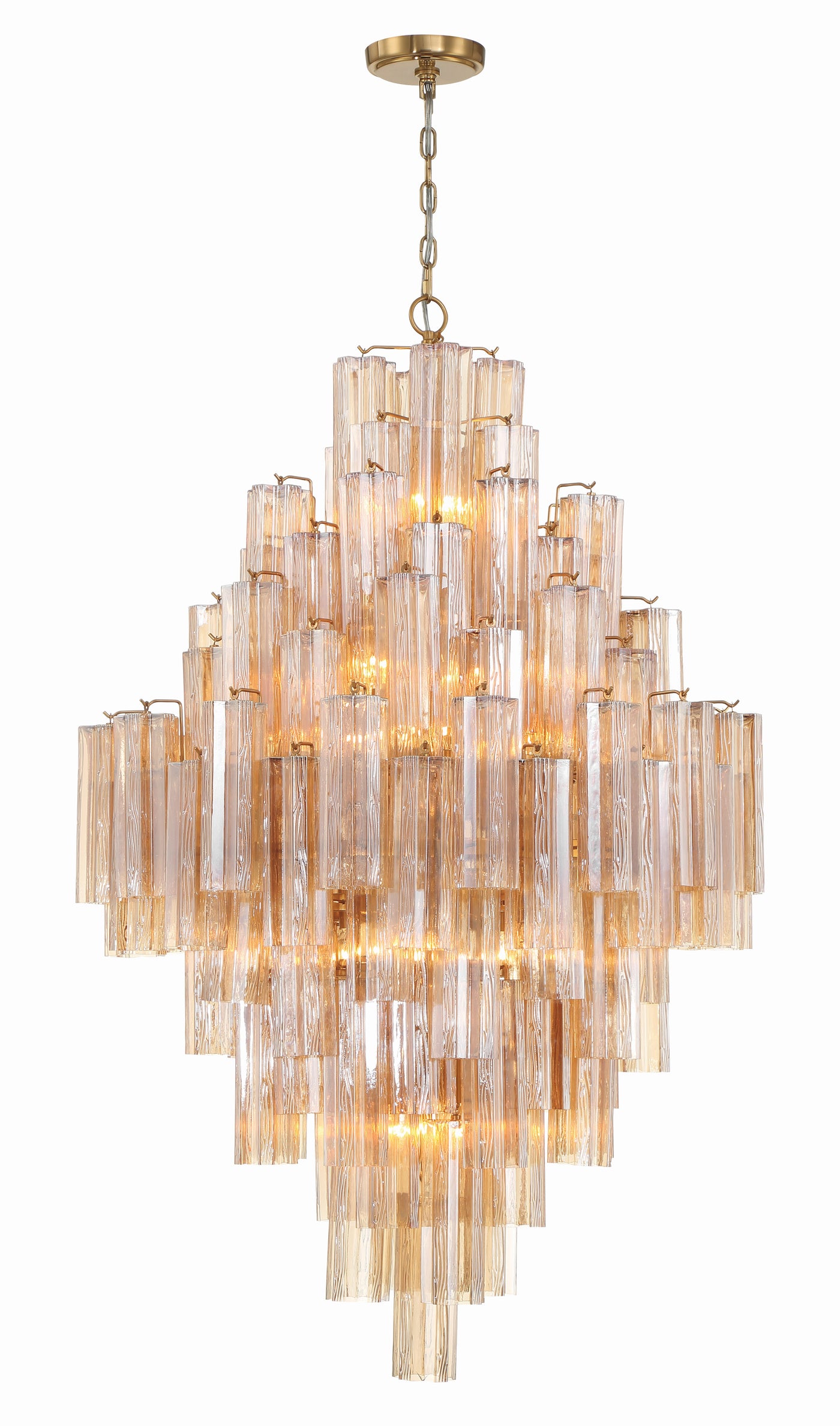 Addis 20 Light Aged Brass Chandelier Chandelier Crystorama