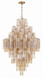 Addis 20 Light Aged Brass Chandelier Chandelier Crystorama