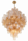 Addis 20 Light Aged Brass Chandelier Chandelier Crystorama