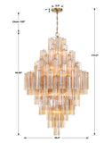 Addis 20 Light Aged Brass Chandelier Chandelier Crystorama