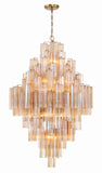 Addis 20 Light Aged Brass Chandelier Chandelier Crystorama