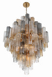 Addis 20 Light Aged Brass Chandelier Chandelier Crystorama