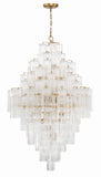 Addis 20 Light Aged Brass Chandelier Chandelier Crystorama