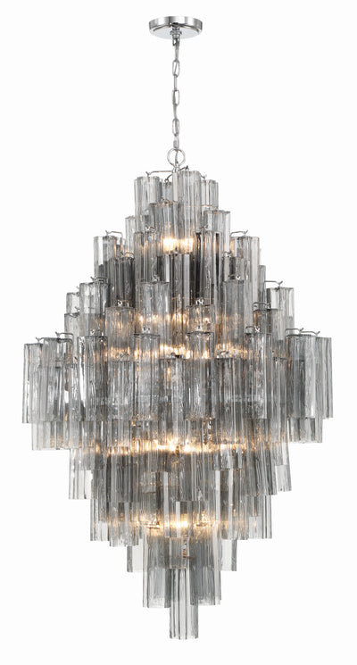 Addis 20 Light Polished Chrome Chandelier Chandelier Crystorama