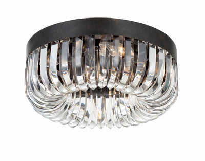 Alister 5 Light Charcoal Bronze Flush Mount Semi Flush Crystorama