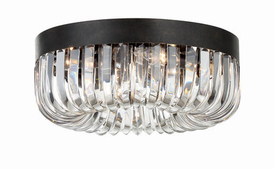 Alister 5 Light Charcoal Bronze Flush Mount Semi Flush Crystorama