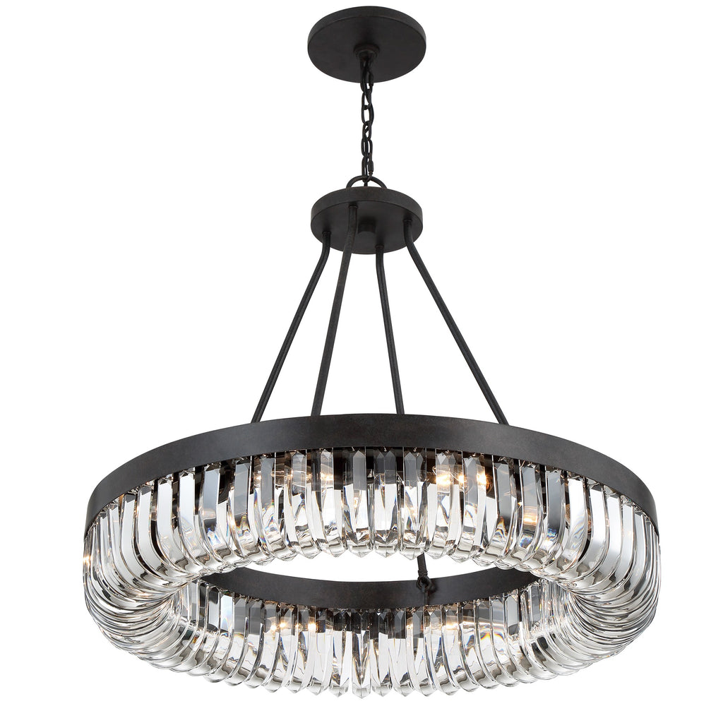 Alister 10 Light Charcoal Bronze Chandelier Chandelier Crystorama