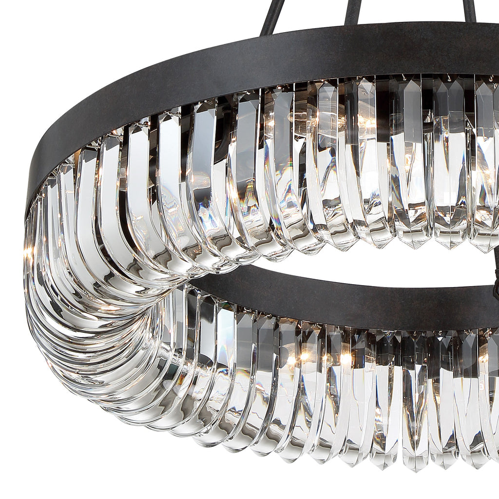 Alister 10 Light Charcoal Bronze Chandelier Chandelier Crystorama