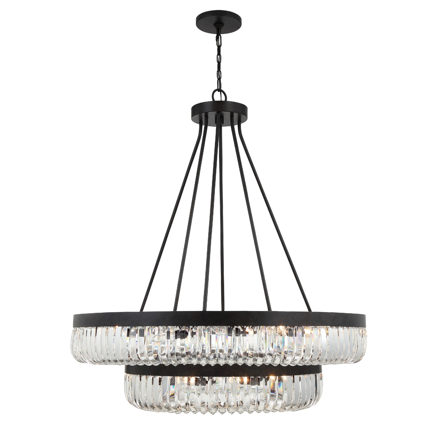 Alister 26 Light Charcoal Bronze Chandelier Chandelier Crystorama