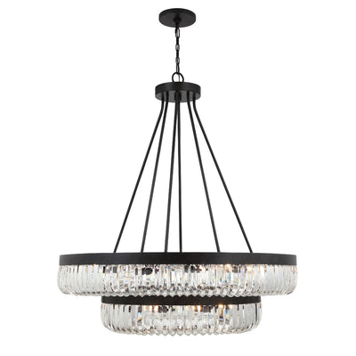 Alister 26 Light Charcoal Bronze Chandelier Chandelier Crystorama