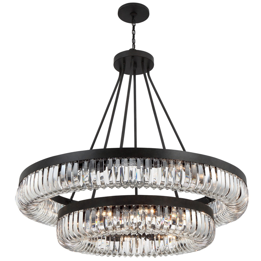 Alister 26 Light Charcoal Bronze Chandelier Chandelier Crystorama