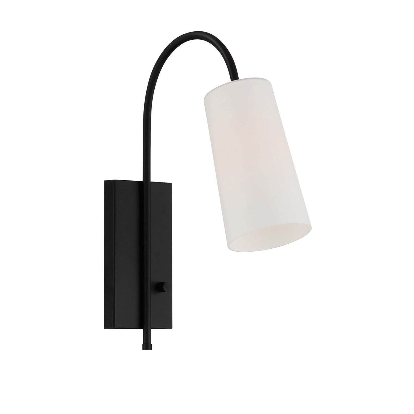 Alexa 1 Light Matte Black Task Sconce Wall Sconce Crystorama