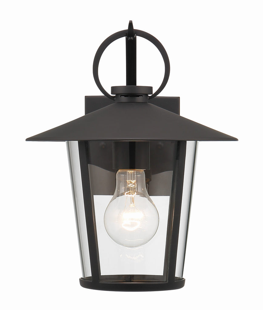 Andover 1 Light Matte Black Outdoor Sconce Exterior Crystorama