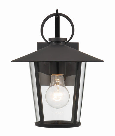 Andover 1 Light Matte Black Outdoor Sconce Exterior Crystorama