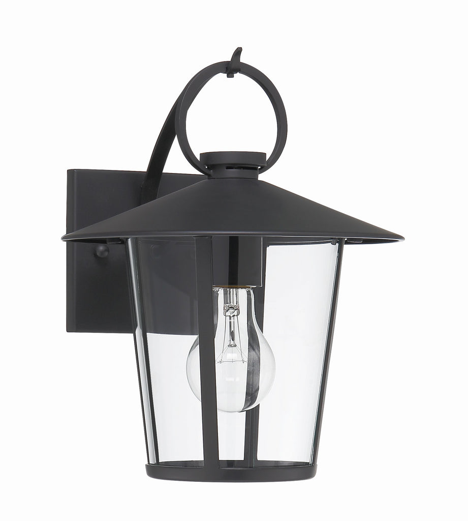 Andover 1 Light Matte Black Outdoor Sconce Exterior Crystorama