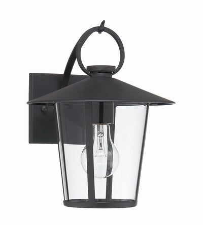 Andover 1 Light Matte Black Outdoor Sconce Exterior Crystorama