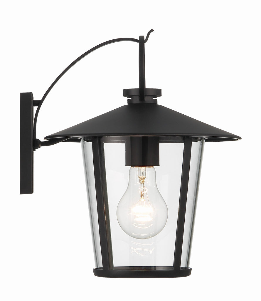 Andover 1 Light Matte Black Outdoor Sconce Exterior Crystorama