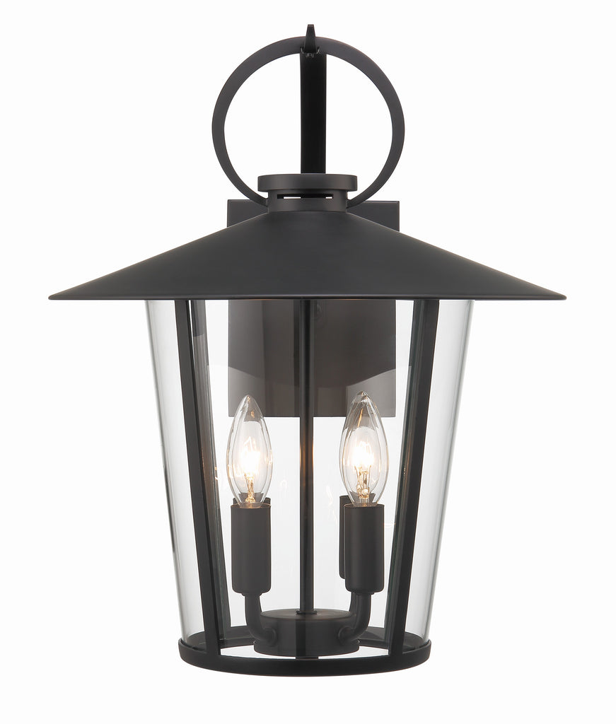 Andover 4 Light Matte Black Outdoor Sconce Exterior Crystorama