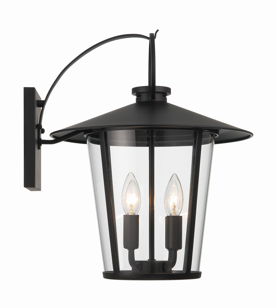 Andover 4 Light Matte Black Outdoor Sconce Exterior Crystorama