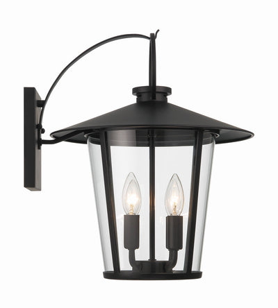 Andover 4 Light Matte Black Outdoor Sconce Exterior Crystorama