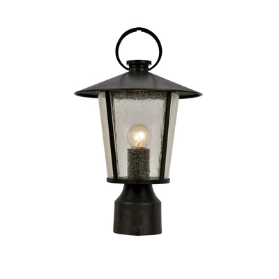 Andover 1 Light Matte Black Outdoor Post Exterior Crystorama