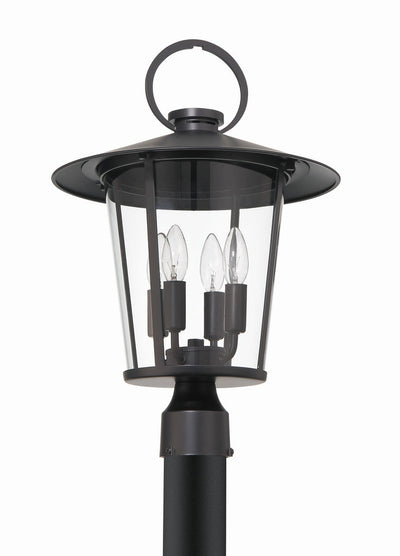 Andover 4 Light Matte Black Outdoor Post Exterior Crystorama