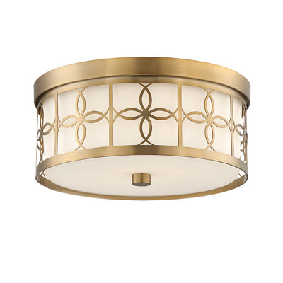 Anniversary 2 Light Polished Nickel Flush Mount Semi Flush Crystorama