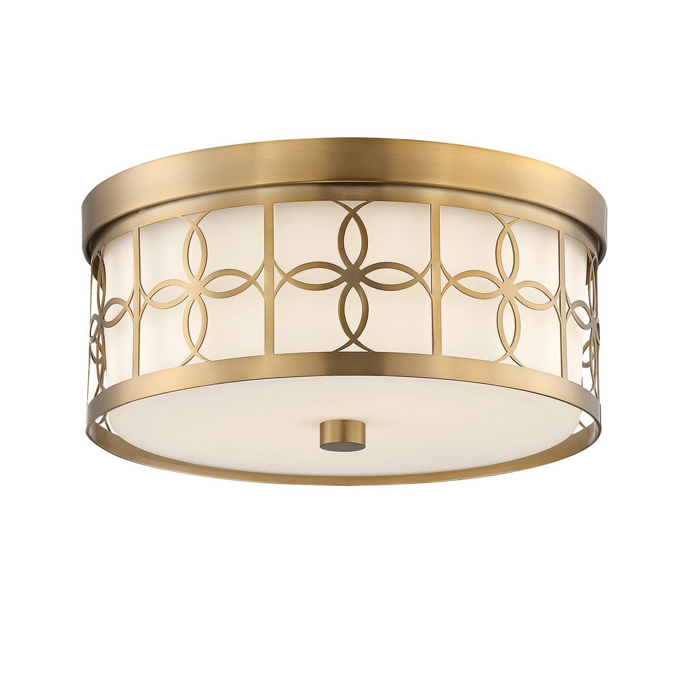 Anniversary 2 Light Vibrant Gold Flush Mount Semi Flush Crystorama