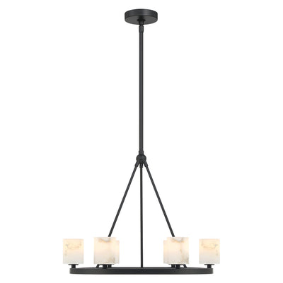 Aragon 6 Light Matte Black Chandelier Chandelier Crystorama