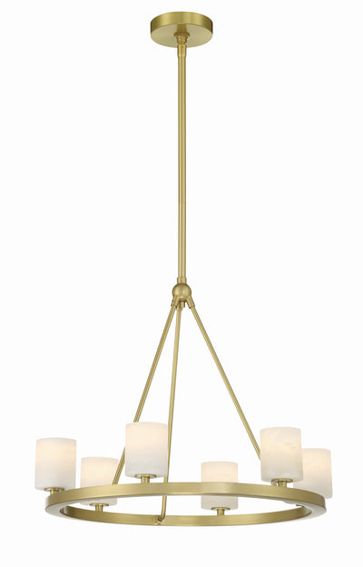 Aragon 6 Light Soft Brass Chandelier Chandelier Crystorama