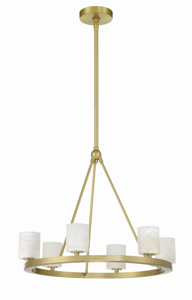 Aragon 6 Light Soft Brass Chandelier Chandelier Crystorama