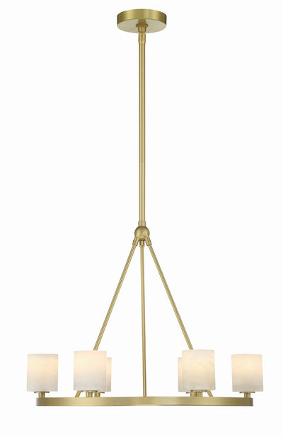 Aragon 6 Light Soft Brass Chandelier Chandelier Crystorama