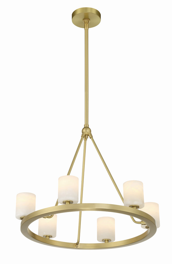 Aragon 6 Light Soft Brass Chandelier Chandelier Crystorama