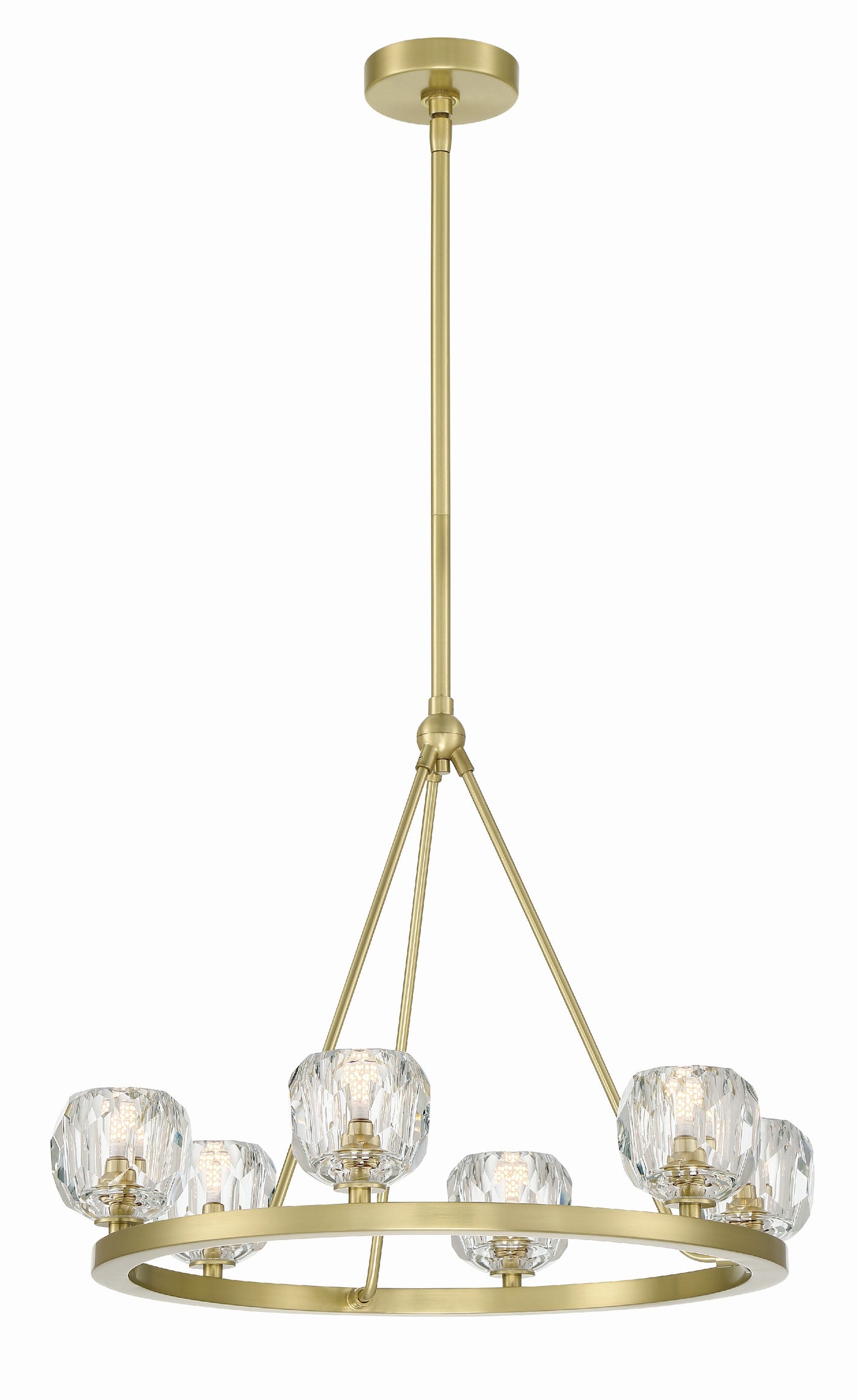 Aragon 6 Light Soft Brass Chandelier Chandelier Crystorama