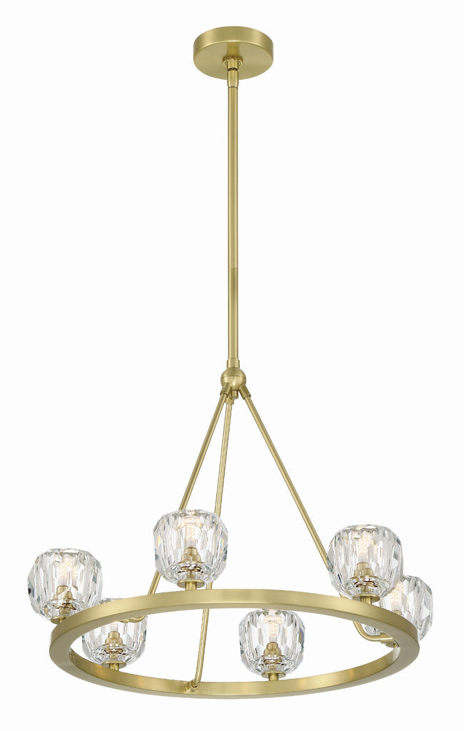 Aragon 6 Light Soft Brass Chandelier Chandelier Crystorama