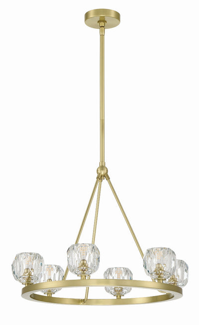 Aragon 6 Light Soft Brass Chandelier Chandelier Crystorama